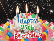 Happy Birthday Age 95 GIF, 95th Birthday GIF