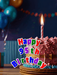 Happy Birthday Age 95 GIF, 95th Birthday GIF