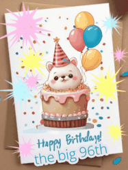 Happy Birthday Age 96 GIF, 96th Birthday GIF
