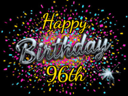 Happy Birthday Age 96 GIF, 96th Birthday GIF