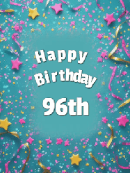 Happy Birthday Age 96 GIF, 96th Birthday GIF
