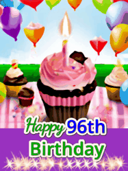 Happy Birthday Age 96 GIF, 96th Birthday GIF
