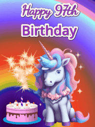 Happy Birthday Age 97 GIF, 97th Birthday GIF