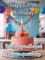 Happy Birthday Age 97 GIF, 97th Birthday GIF