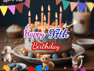 Happy Birthday Age 97 GIF, 97th Birthday GIF