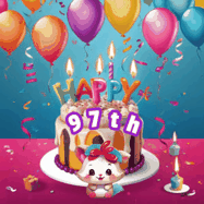 Happy Birthday Age 97 GIF, 97th Birthday GIF