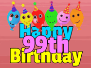 Happy Birthday Age 99 GIF, 99th Birthday GIF
