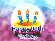 Happy Birthday Age 99 GIF, 99th Birthday GIF