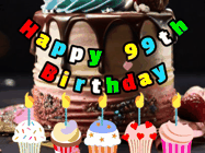 Happy Birthday Age 99 GIF, 99th Birthday GIF