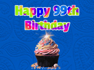 Happy Birthday Age 99 GIF, 99th Birthday GIF