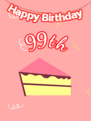 Happy Birthday Age 99 GIF, 99th Birthday GIF