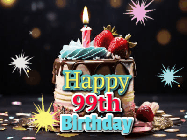 Happy Birthday Age 99 GIF, 99th Birthday GIF