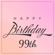 Happy Birthday Age 99 GIF, 99th Birthday GIF: A beautiful birthday cake gif with animated sparkles and glitter Happy Birthday Name you can customize