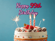 Happy Birthday Age 99 GIF, 99th Birthday GIF