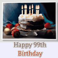 Happy Birthday Age 99 GIF, 99th Birthday GIF