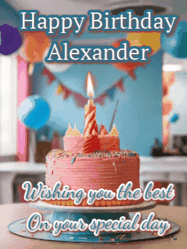 Happy Birthday Alexander GIF