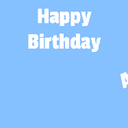 Happy Birthday Alexander GIF: A silly animated Happy Birthday GIF with a smiling emoji rolling into scene and leaving behind a birthday cake.