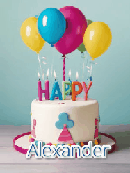 Happy Birthday Alexander GIF