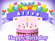Happy Birthday Alice GIF