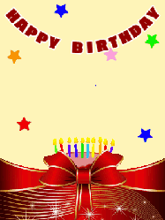 Happy Birthday Allen GIF: Birthday cake animated gif where a birthday cake popups up. Animated confetti and stars, customize text.