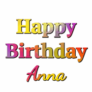 Happy Birthday Anna GIF