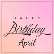 Happy Birthday April GIF: A beautiful birthday cake gif with animated sparkles and glitter Happy Birthday Name you can customize