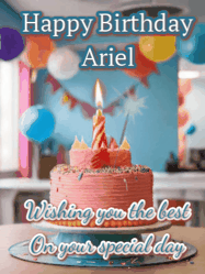 Happy Birthday Ariel GIF