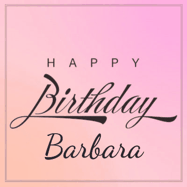 Happy Birthday Barbara GIF: A beautiful birthday cake gif with animated sparkles and glitter Happy Birthday Name you can customize