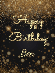 Happy Birthday Ben GIF: A beautiful happy birthday gif on a dark glitter background with bubbles and animation. It reads Happy Birtday. Customize it!