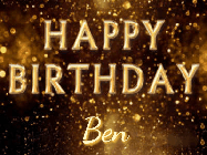 Happy Birthday Ben GIF: Celebrate with this animated happy birthday gif with glitter, sparklers, and a name to customize.
