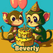 Happy Birthday Beverly GIF: What are these cute things with the ugly birthday cake! A name, but no happy birthday. I may have screwed this one up.