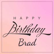 Happy Birthday Brad GIF: A beautiful birthday cake gif with animated sparkles and glitter Happy Birthday Name you can customize