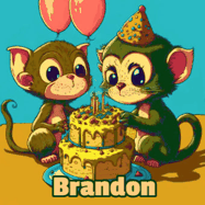 Happy Birthday Brandon GIF: What are these cute things with the ugly birthday cake! A name, but no happy birthday. I may have screwed this one up.