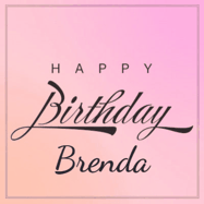 Happy Birthday Brenda GIF: A beautiful birthday cake gif with animated sparkles and glitter Happy Birthday Name you can customize