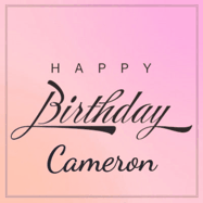 Happy Birthday Cameron GIF: A beautiful birthday cake gif with animated sparkles and glitter Happy Birthday Name you can customize