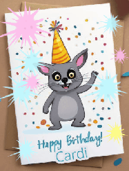 Happy Birthday Cardi GIF