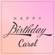 Happy Birthday Carol GIF: A beautiful birthday cake gif with animated sparkles and glitter Happy Birthday Name you can customize