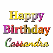 Happy Birthday Cassandra GIF