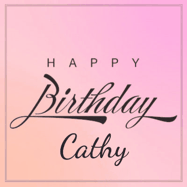 Happy Birthday Cathy GIF: A beautiful birthday cake gif with animated sparkles and glitter Happy Birthday Name you can customize