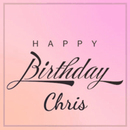 Happy Birthday Chris GIF: A beautiful birthday cake gif with animated sparkles and glitter Happy Birthday Name you can customize
