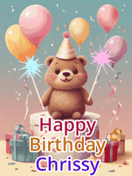 Happy Birthday Chrissy GIF