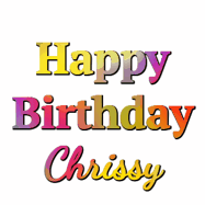 Happy Birthday Chrissy GIF