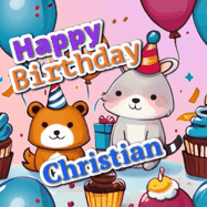 Happy Birthday Christian GIF