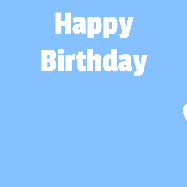 Happy Birthday Christian GIF: A silly animated Happy Birthday GIF with a smiling emoji rolling into scene and leaving behind a birthday cake.