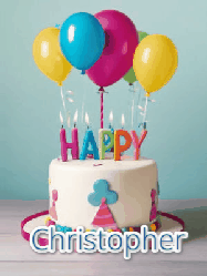Happy Birthday Christopher GIF