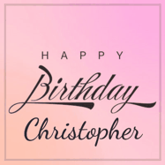 Happy Birthday Christopher GIF: A beautiful birthday cake gif with animated sparkles and glitter Happy Birthday Name you can customize