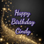Happy Birthday Cindy GIF: A beautiful Animated Happy Birthday GIF full of glitter and fireworks. It reads Happy Birthday Name and can be customized.