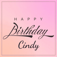 Happy Birthday Cindy GIF: A beautiful birthday cake gif with animated sparkles and glitter Happy Birthday Name you can customize