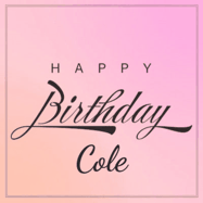 Happy Birthday Cole GIF: A beautiful birthday cake gif with animated sparkles and glitter Happy Birthday Name you can customize