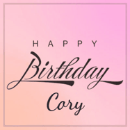 Happy Birthday Cory GIF: A beautiful birthday cake gif with animated sparkles and glitter Happy Birthday Name you can customize